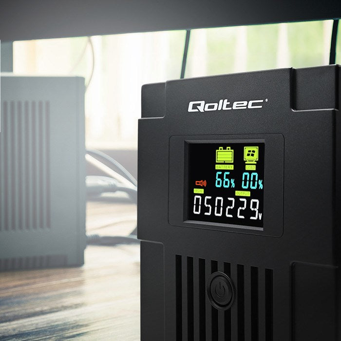 Uninterruptible Power Supply System Interactive UPS Qoltec 53770 900 W