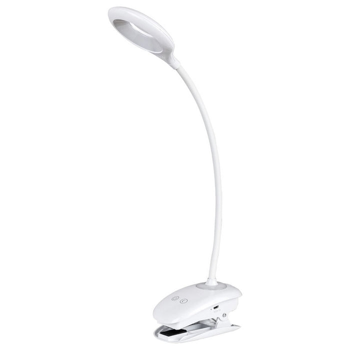 LED TABLE LAMP 4W 400K WITH CLIP, WHITE RABALUX HARRIS