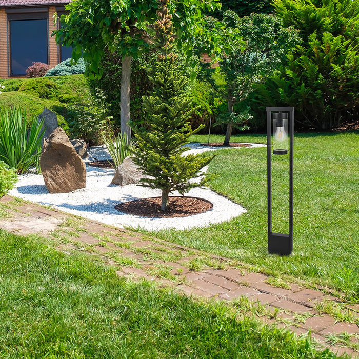 GARDEN STANDING LAMP E27 IP44 H80CM BLACK RABALUX KOLTA