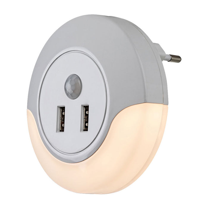 NIGHT LAMP WITH SENSOR 13.9W 2XUSB-A 3000K WHITE RABALUX DEMBO