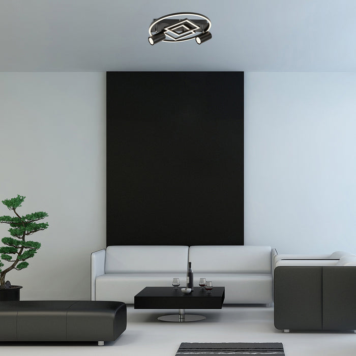 LED CEILING LAMP 40W 4000K BLACK RABALUX AZTEC