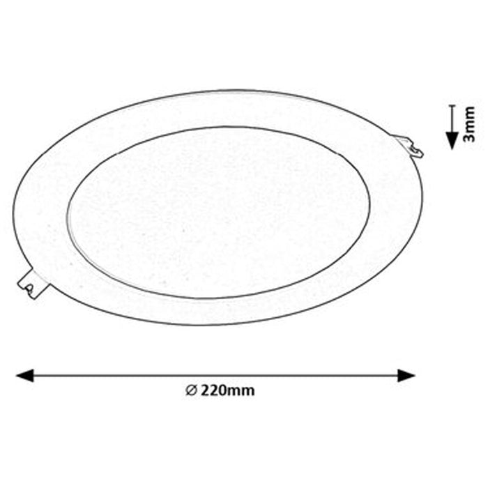 LED PANEL 18W 4000K BLACK RABALUX SHAUN