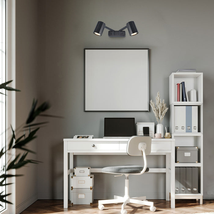 WALL SPOT 2XGU10 BLACK RABALUX KARTER