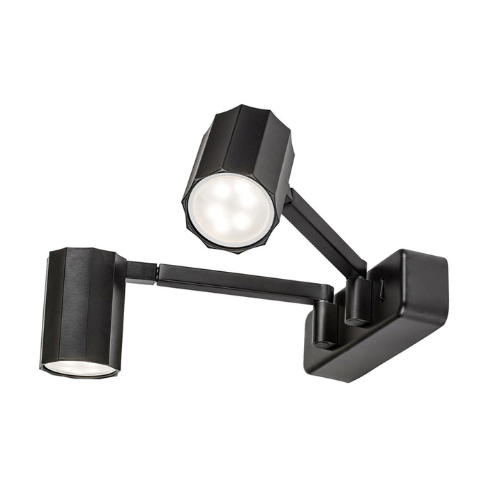 WALL SPOT 2XGU10 BLACK RABALUX KARTER