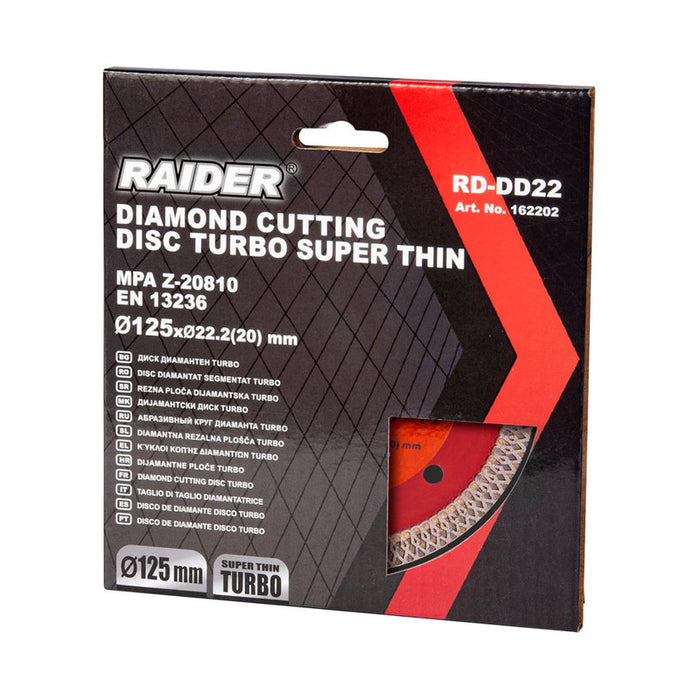 DIAMOND DISC TURBO 125X1.2X22.2 RAIDER