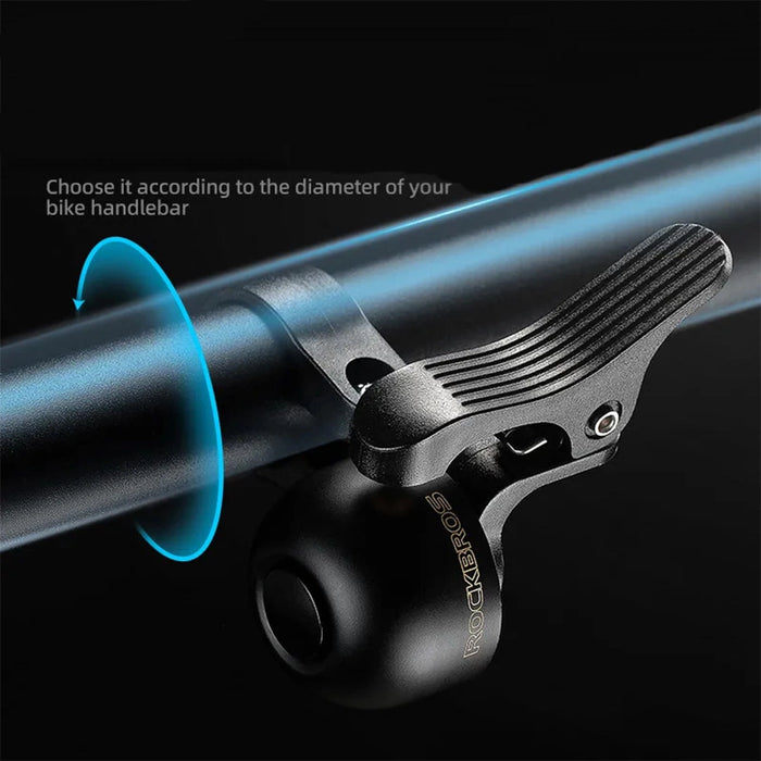 Rockbros 34210007001 bicycle bell for the left side of the handlebar - black