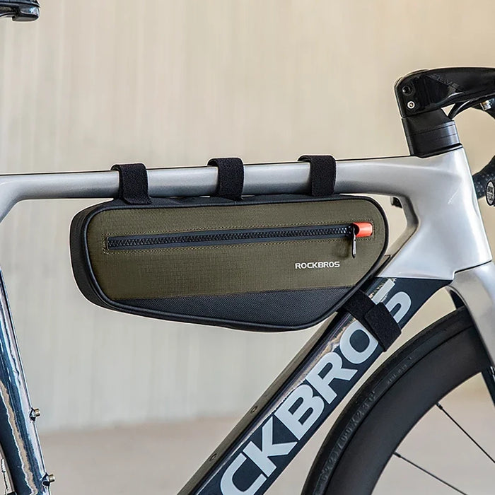 Rockbros 30120079001 bicycle bag for 1.7 l frame - green and black