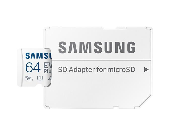 Memory card Samsung EVO Plus, microSDXC, UHS-I, 64GB, Adapter