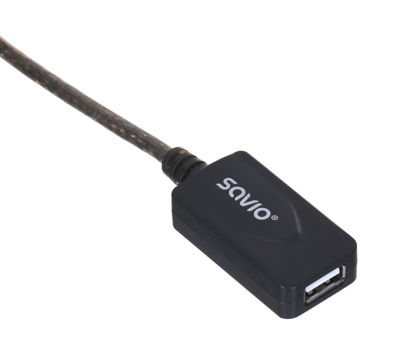 SAVIO CL-130 USB active port extension 10m USB 2.0-A male USB 2.0-A female Black