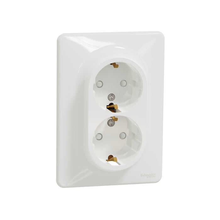 CONTACT DOUBLE WHITE SCHNEIDER SEDNA (SDD311221)