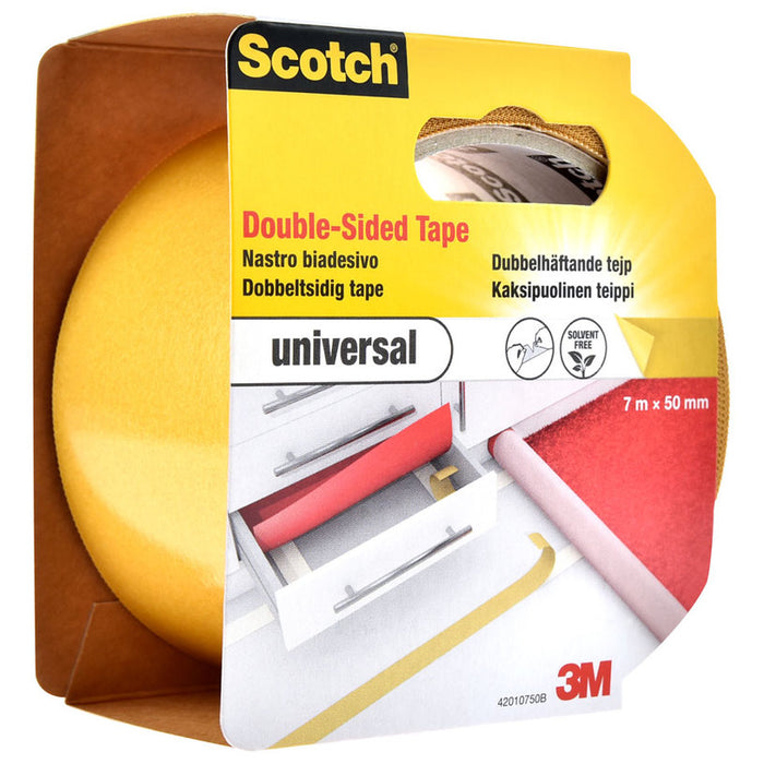 DOUBLE-ADHESIVE TAPE 7M/50MM UNIVERSAL, 50MM X 7M SCOTCH