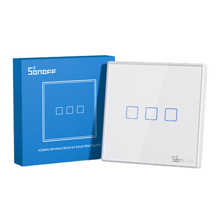 Smart Wireless Wall Switch Sonoff T2EU3C-RF 433MHz (3-channel)