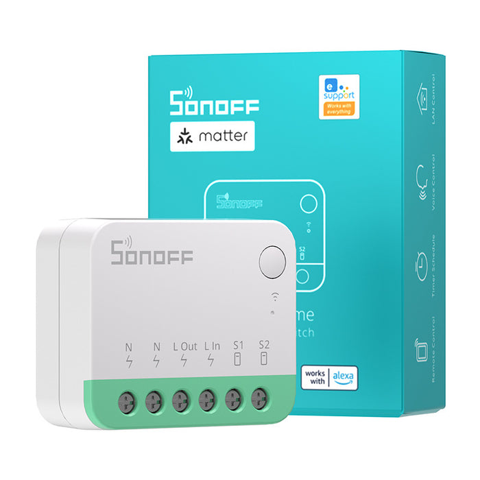 Smart mini switch WiFi Sonoff MINIR4M Matter (HomeKit, SmartThings, Home Assistant)
