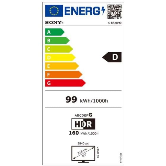 TV SONY Bravia 9 K85XR90PAEP, 85" (215 cm), XR Processor, Mini LED(QLED), 4K Ultra HD, Smart Google TV, (2024)