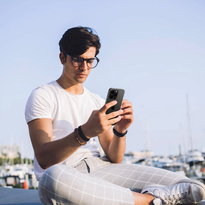 Spigen Glas.tR EZ Fit Optik Camera Protector for iPhone 14 Pro / Pro Max / 15 Pro / Pro Max / 16 Pro / Pro Max - Black 2 pcs.