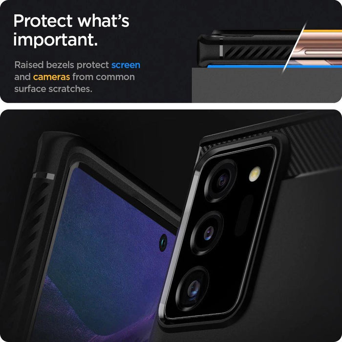 Spigen Rugged Armor Case for Samsung Galaxy Note 20 Ultra - Matte Black
