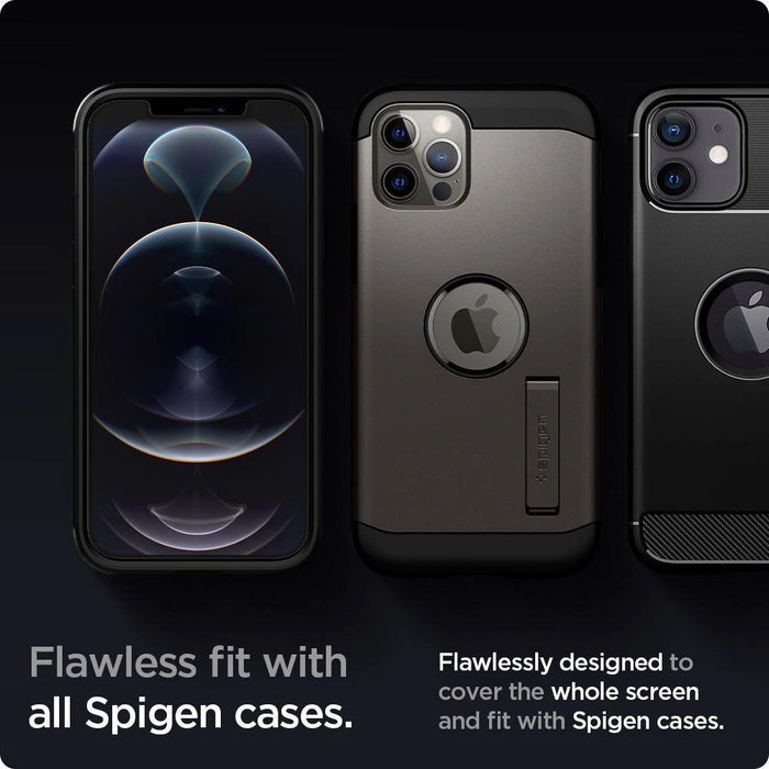 Spigen Glas.tR EZ Fit Tempered Glass for iPhone 12 / iPhone 12 Pro - 2 pcs.