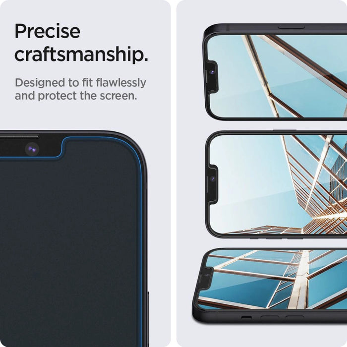 Spigen Glas.tR EZ Fit Tempered Glass for iPhone 13 / 13 Pro / 14 / 16e - 2 pcs.