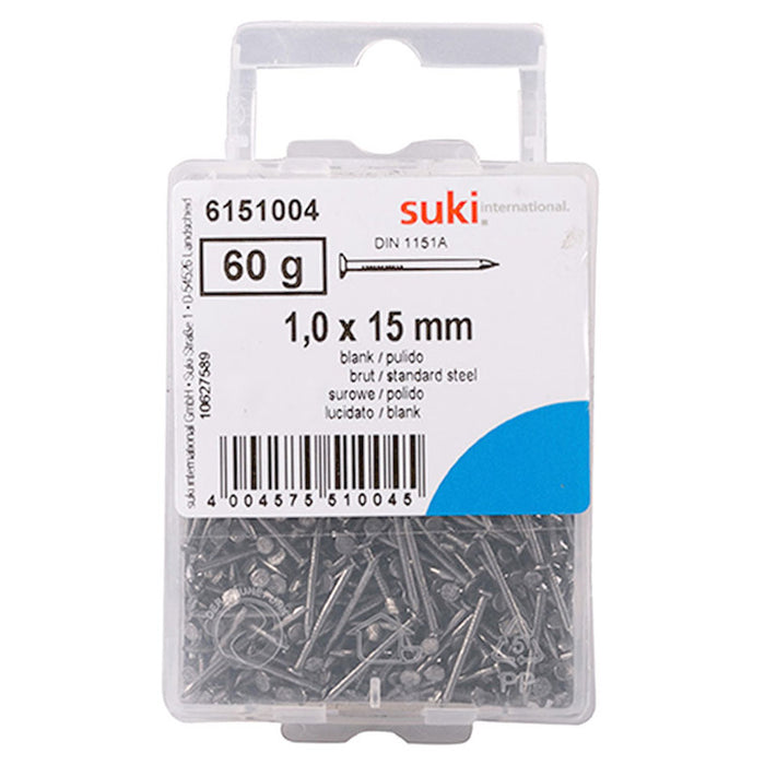 NAIL FLAT HEAD 1.0X15 MM DIN1151A SUKI
