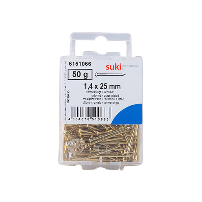 UPHOLSTERY NAIL 1.4X25 MM BRASS SUKI