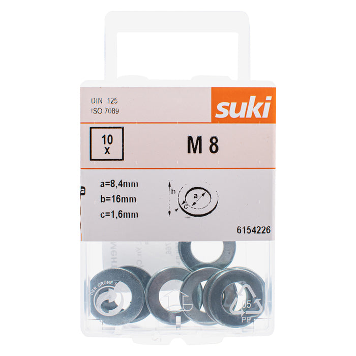 WASHER M8 8.4X16X1.6MM SUKI