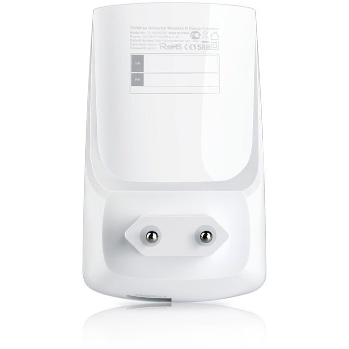 TP-LINK Wireless Range Extender TL-WA850RE N300 Wireless 802.11n/300Mbps LAN/WAN White EU