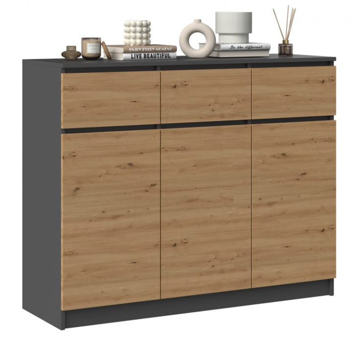 3D3S chest of drawers 120x40x97 cm, anthracite/artisan