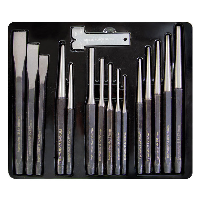 DRILL AND CUTTERS KIT 15 PCS + TOPMASTER ANGLE METER