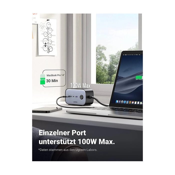 6 IN 1 UNIVERSAL CHARGER CD270 Desk 220V 3xUSB-C 1xUSBA 2xAC UGREEN