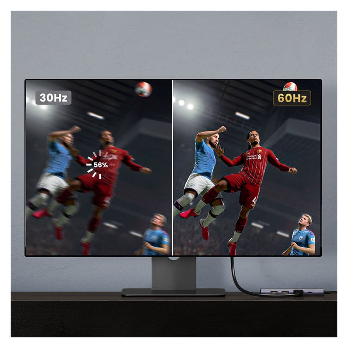 Ugreen 6in1 Multifunctional USB Type C HUB - 2x USB 3.2 Gen 1 / HDMI 4K 60Hz / SD and TF Card Reader / USB Type C PD 100W Gray (60384 CM511)