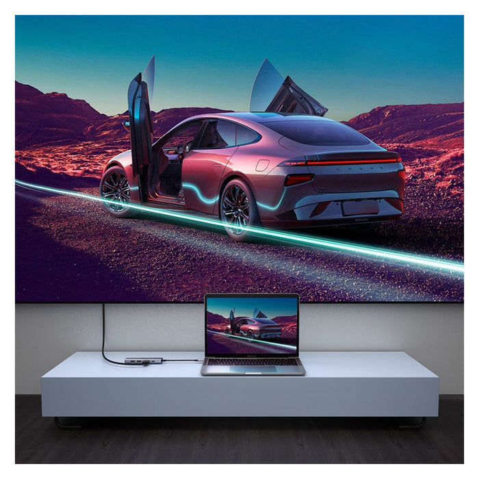 Ugreen 6in1 Multifunctional USB Type C HUB - 2x USB 3.2 Gen 1 / HDMI 4K 60Hz / SD and TF Card Reader / USB Type C PD 100W Gray (60384 CM511)