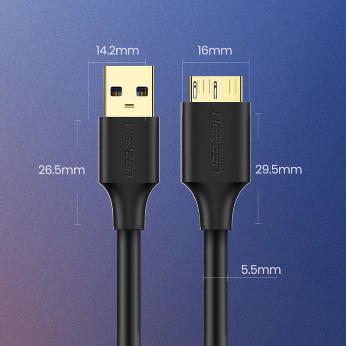 Ugreen US130 10841 USB-A 3.0 - micro USB-B cable 1m - black