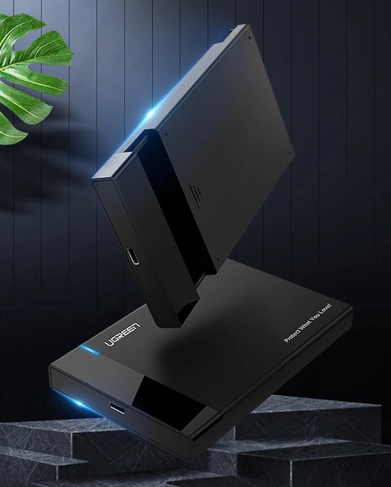 Ugreen bay for HDD SSD disk housing 2.5 '' SATA USB 3.2 Gen 1 (5 Gbps) micro USB SuperSpeed + 0.5 m cable black (US221 30848)