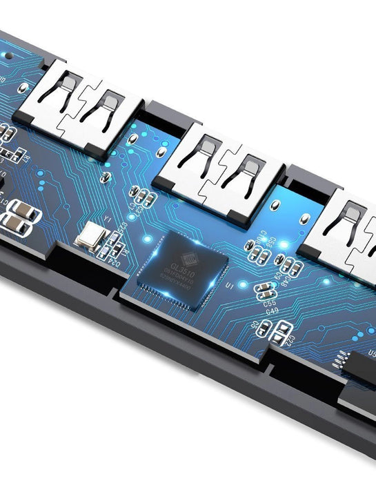 Ugreen USB HUB - 4x USB 3.2 Gen 1 with micro USB power port gray (CM219 50985)