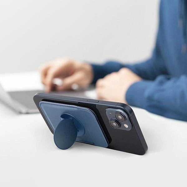 Uniq Flixa Magnetic Card Wallet with Stand Black/Jet Black MagSafe