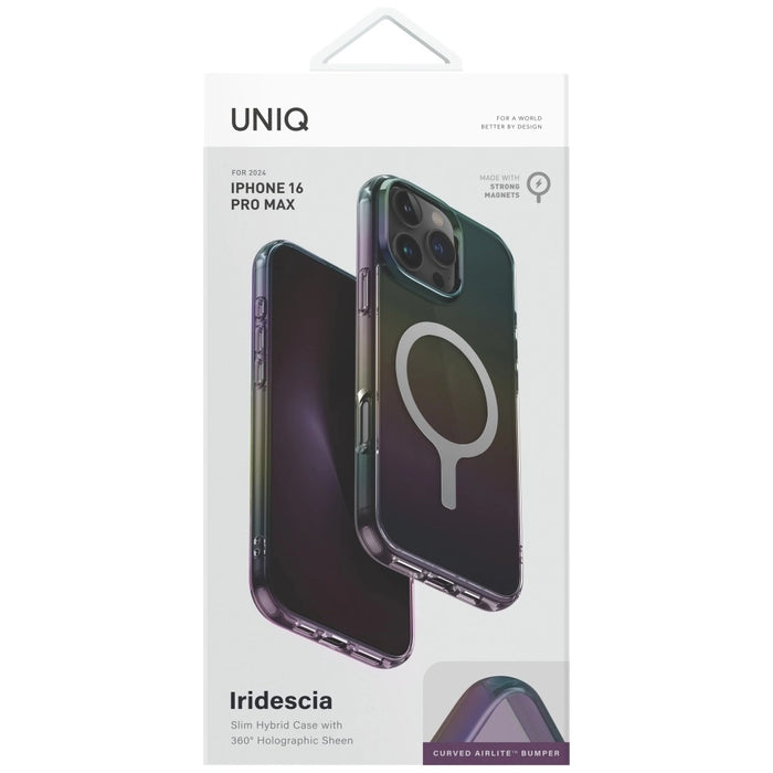 Uniq Iridescia Magclick Charging Case for iPhone 16 Pro Max - Black
