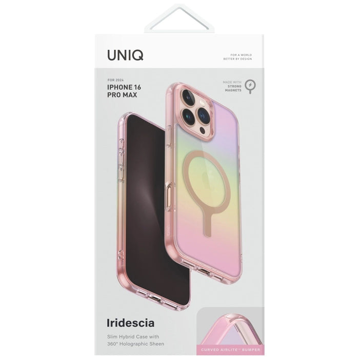 Uniq Iridescia Magclick Charging Case for iPhone 16 Pro Max - Pink