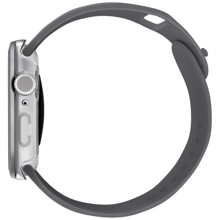 Uniq Voute Tempered Glass Case for Apple Watch 10 42 mm - Silver
