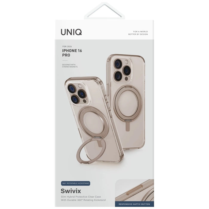 Uniq Swivix 360 Rotating Kickstand iPhone 16 Case - Gold
