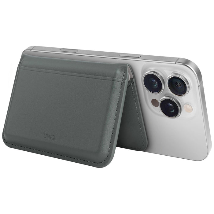 Uniq Lyden DS RFID Magnetic Wallet with Phone Stand - Green