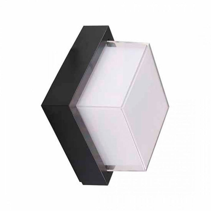LED FACADE FIXTURE SQUARE 7W 3000K 550LM IP65 BLACK V-TAC