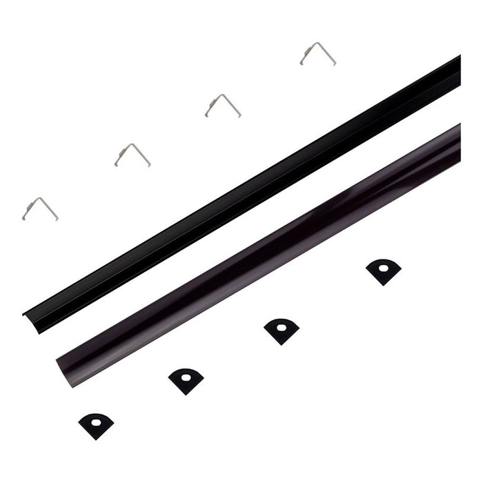 ALUMINUM PROFILE FOR LED STRIP CORNER 2M 15.8X15.8MM BLACK V-TAC