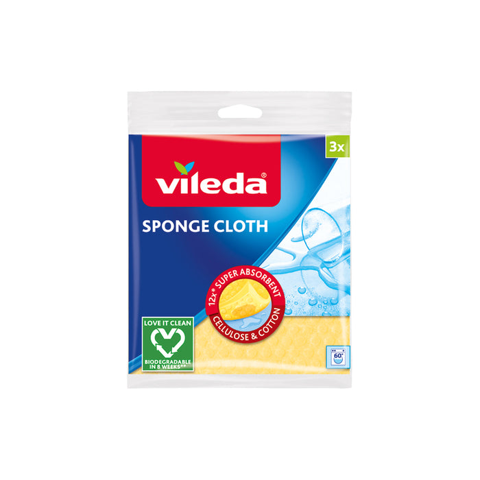ABSORBING SPONGE TOWEL WET 3PCS VILEDA