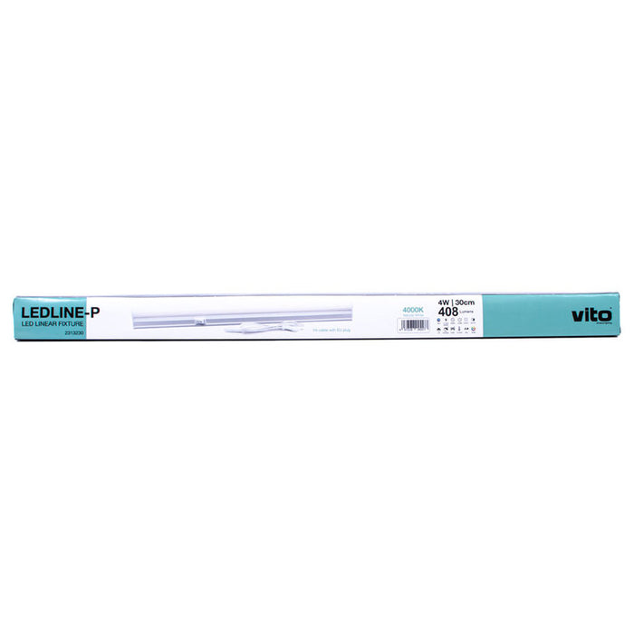 LED LINE FLUMINUM 4W 4000K 31CM WITH KEY AND CABLE WITH PLUG VITO LEDLINE-P