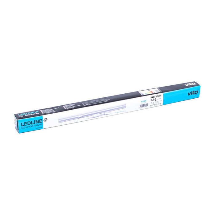 LED LINE FLUMINUM 4W 6000K 31CM WITH KEY AND CABLE WITH PLUG VITO LEDLINE-P