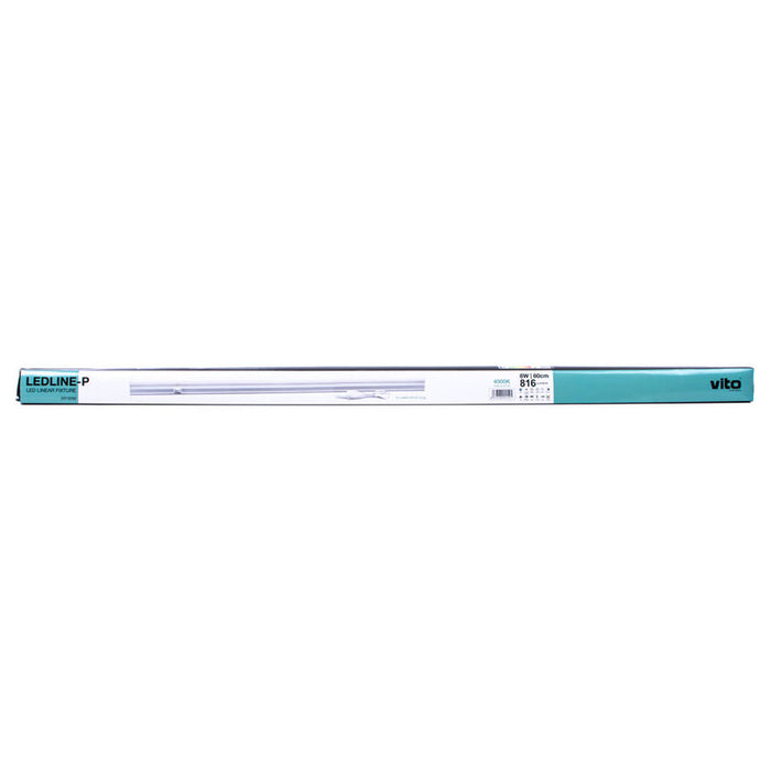 LED LINE FLUMINUM 8W 4000K 57CM WITH KEY AND CABLE WITH PLUG VITO LEDLINE-P