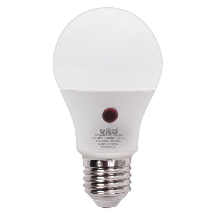 LED BULB E27 9W 4000K 954LM WITH SENSOR DAY AND NIGHT VITO