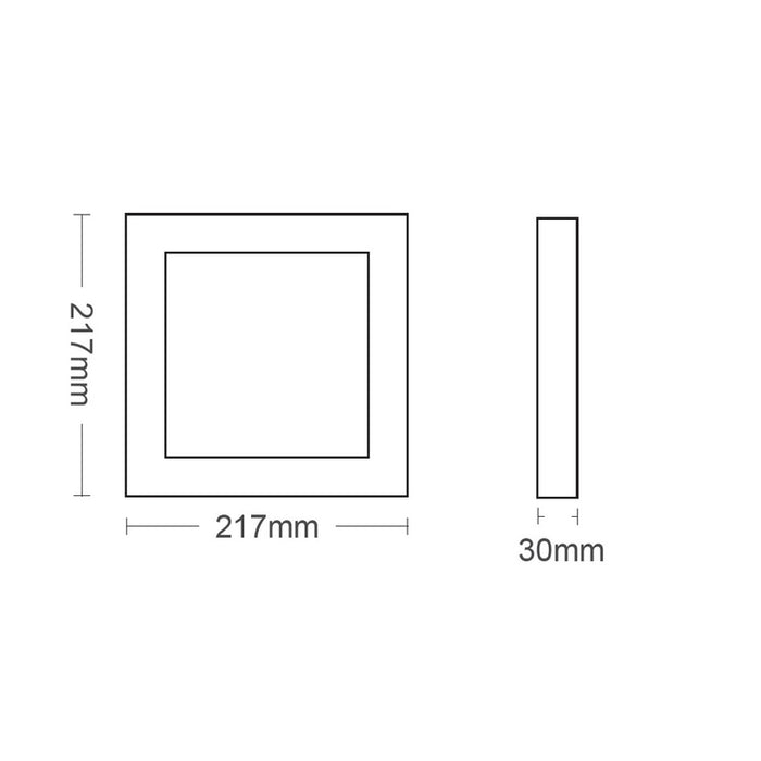 LED PANEL SQUARE 18W 6000K 1980LM OUTDOOR VITO