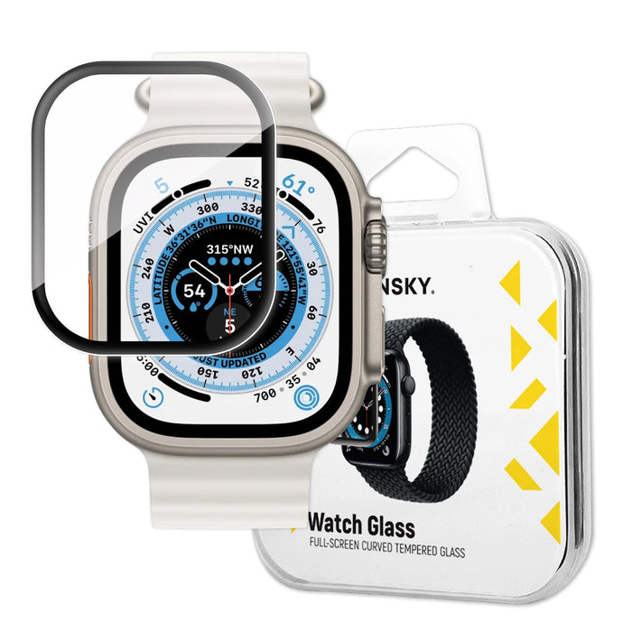 Wozinsky Full Glue Tempered Glass tempered glass for Apple Watch 49mm 9H full screen with black frame