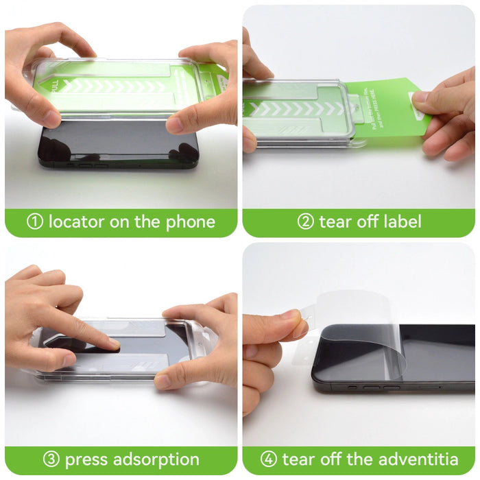 9H tempered glass with mounting frame for iPhone 14 Plus Wozinsky Premium Glass - black